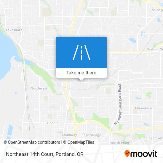 Northeast 14th Court map