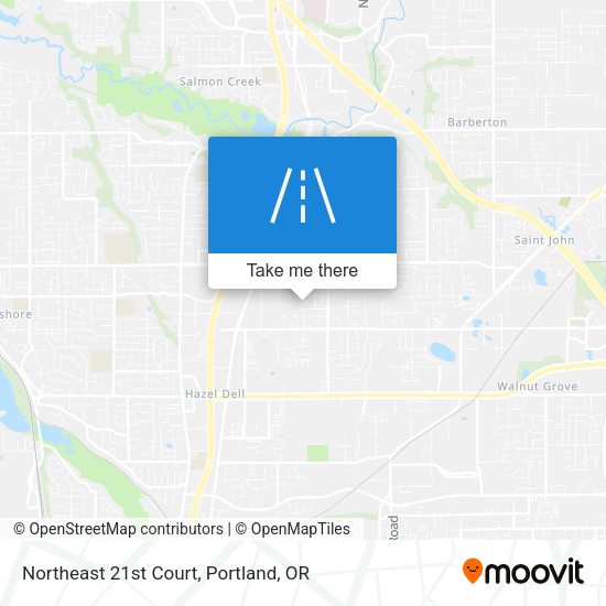Northeast 21st Court map