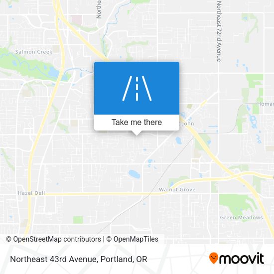 Northeast 43rd Avenue map