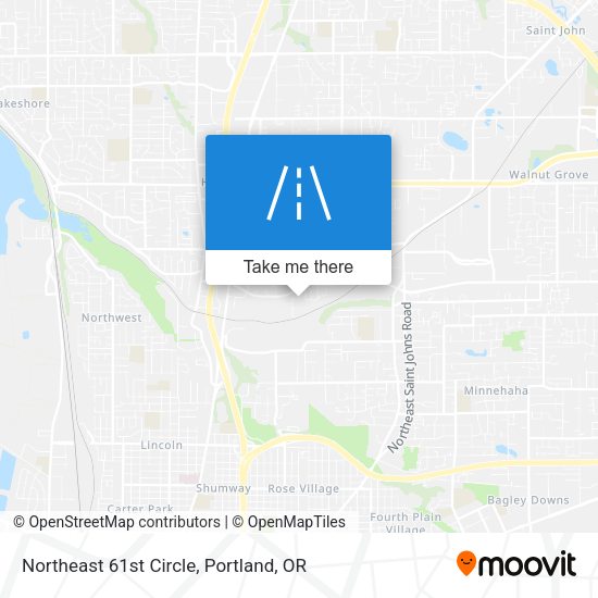 Northeast 61st Circle map
