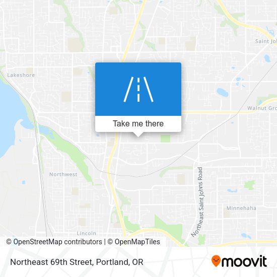 Northeast 69th Street map