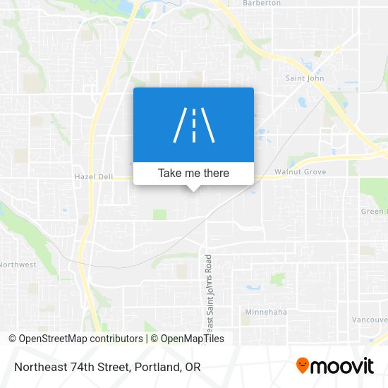 Northeast 74th Street map