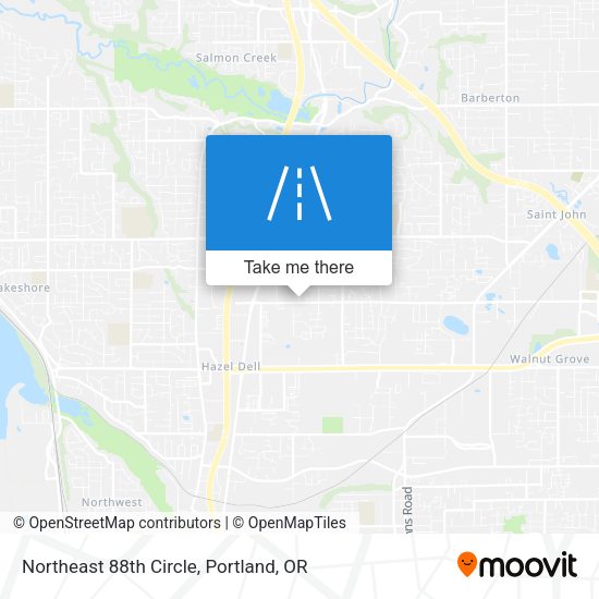 Northeast 88th Circle map