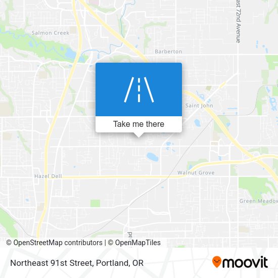 Northeast 91st Street map