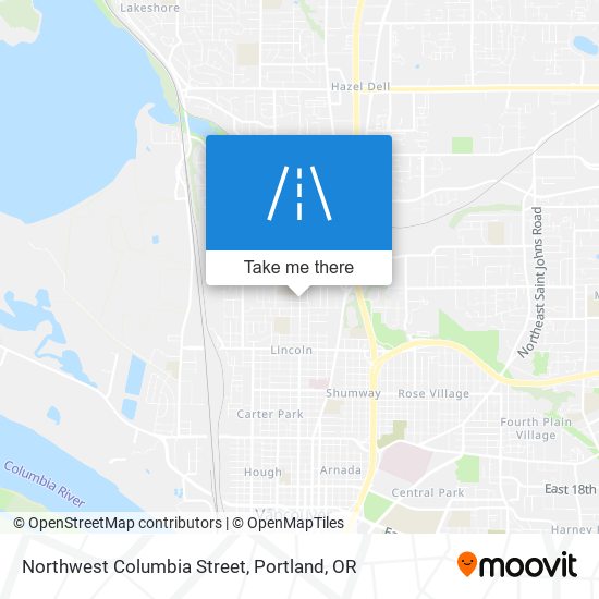 Northwest Columbia Street map