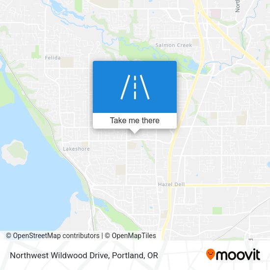Northwest Wildwood Drive map