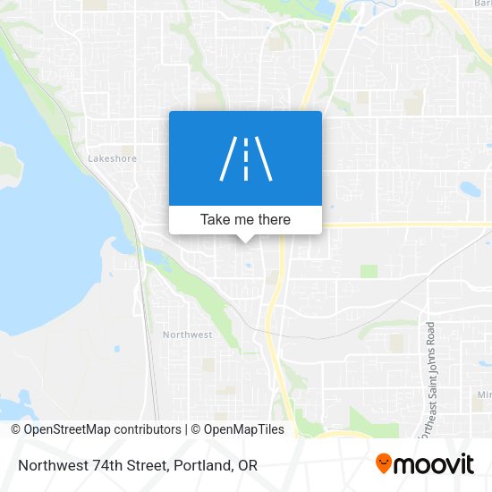Northwest 74th Street map