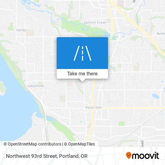 Northwest 93rd Street map