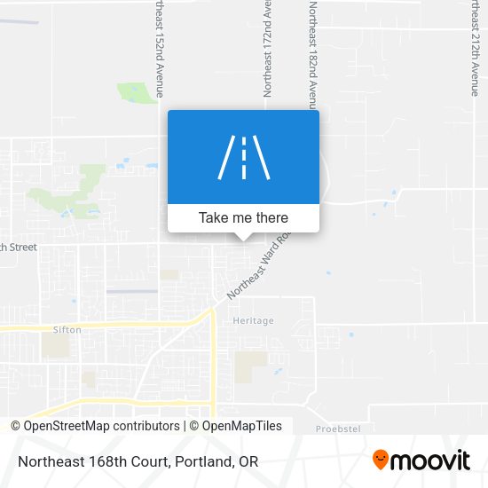 Northeast 168th Court map