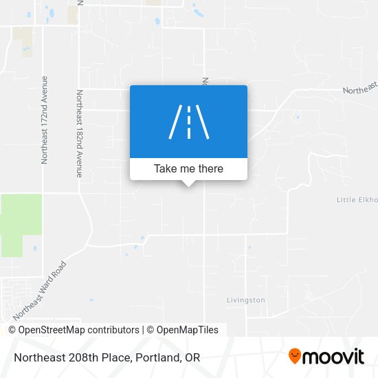 Northeast 208th Place map