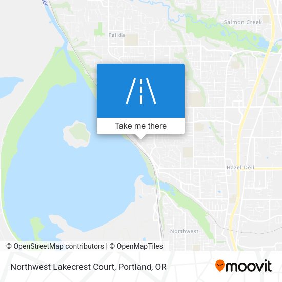 Northwest Lakecrest Court map