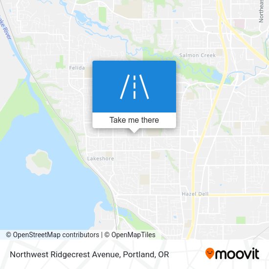 Mapa de Northwest Ridgecrest Avenue