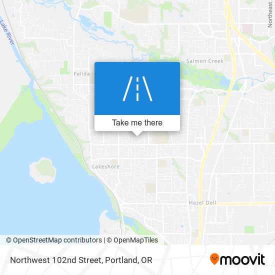 Northwest 102nd Street map