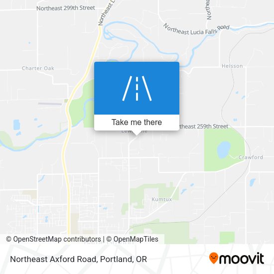 Northeast Axford Road map