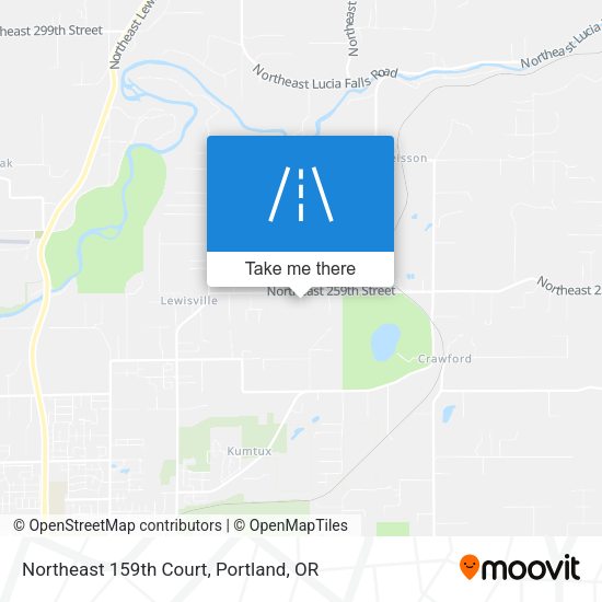 Northeast 159th Court map