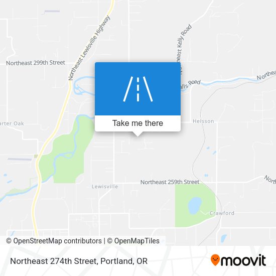 Northeast 274th Street map