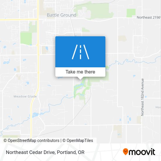 Northeast Cedar Drive map