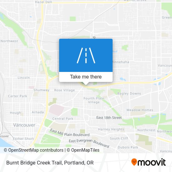 Burnt Bridge Creek Trail map