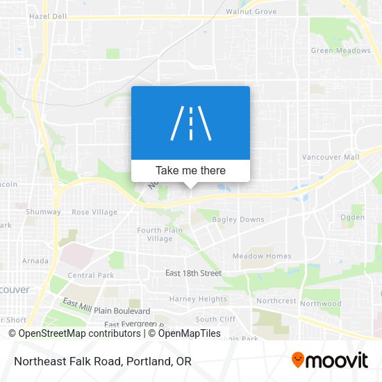 Northeast Falk Road map