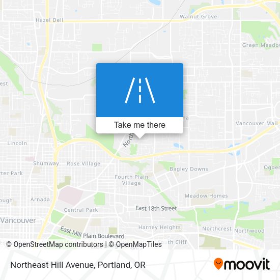 Mapa de Northeast Hill Avenue