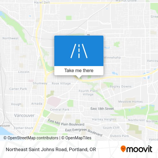 Northeast Saint Johns Road map