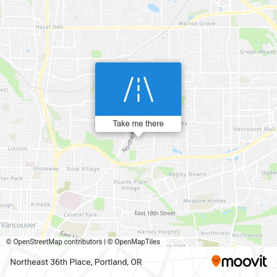 Mapa de Northeast 36th Place