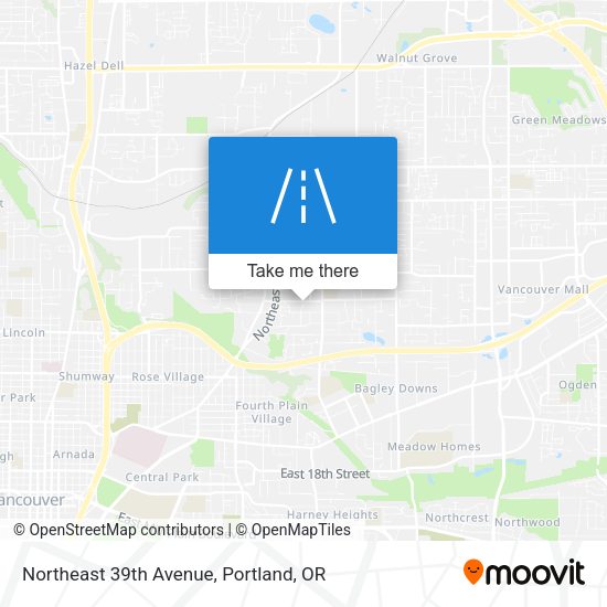 Northeast 39th Avenue map