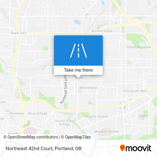 Northeast 42nd Court map
