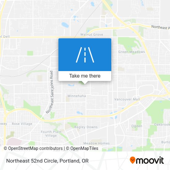 Northeast 52nd Circle map