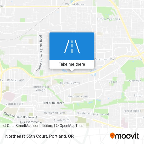 Northeast 55th Court map