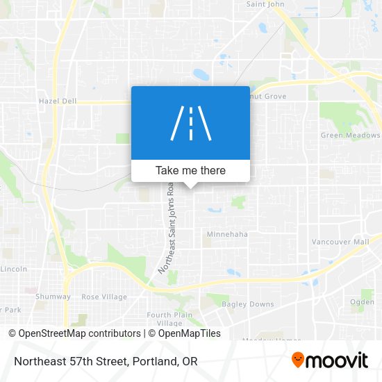 Northeast 57th Street map