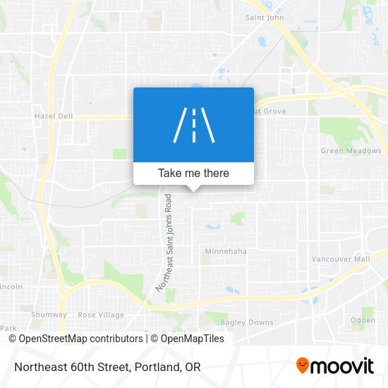 Northeast 60th Street map