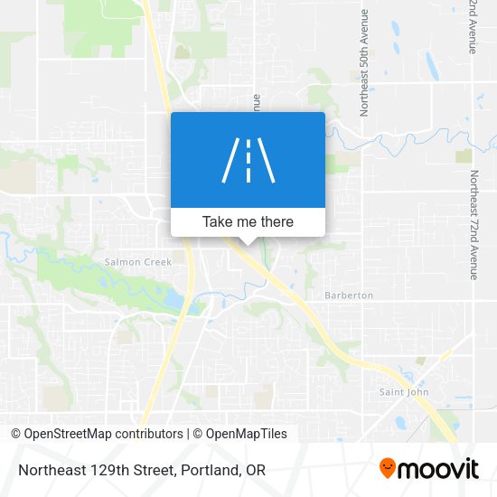 Northeast 129th Street map