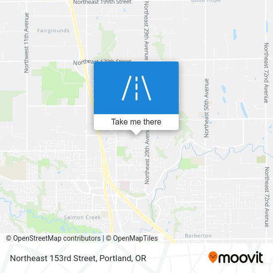 Northeast 153rd Street map