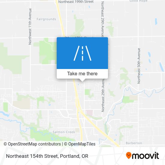 Northeast 154th Street map