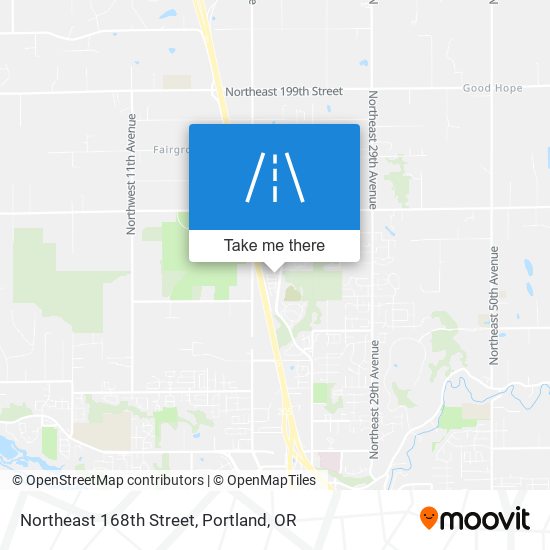 Northeast 168th Street map