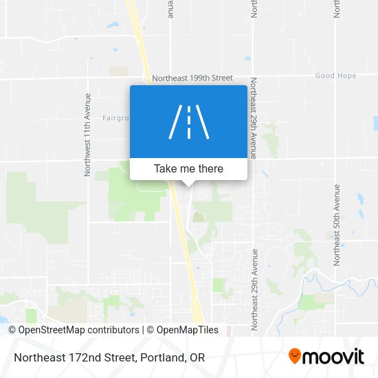 Northeast 172nd Street map
