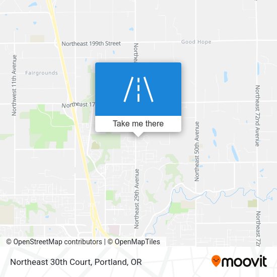 Northeast 30th Court map