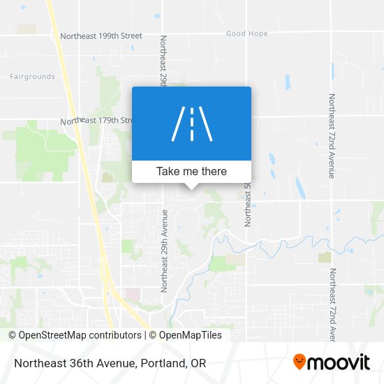 Northeast 36th Avenue map