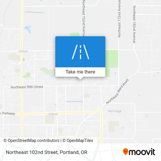 Northeast 102nd Street map