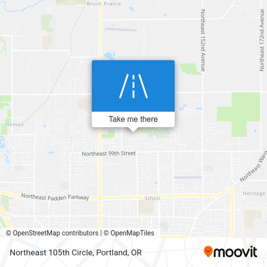 Northeast 105th Circle map