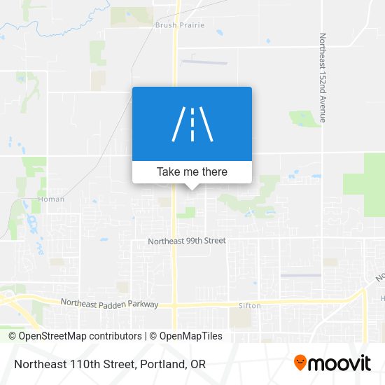 Northeast 110th Street map