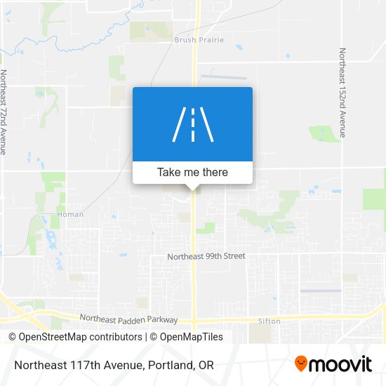 Northeast 117th Avenue map