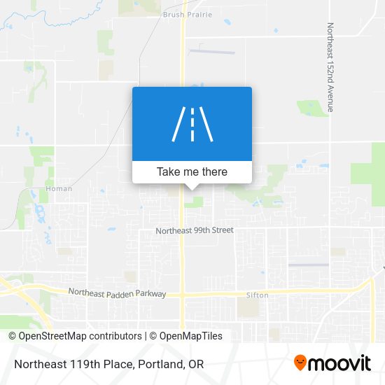 Northeast 119th Place map