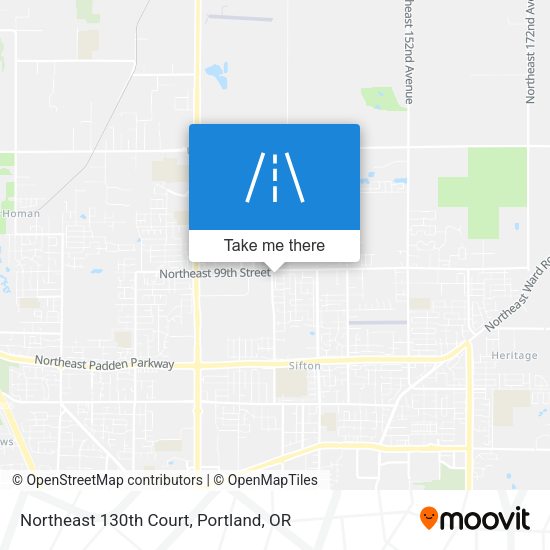 Northeast 130th Court map