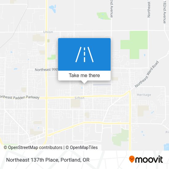 Northeast 137th Place map
