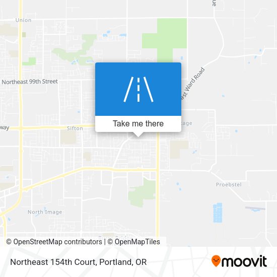 Northeast 154th Court map