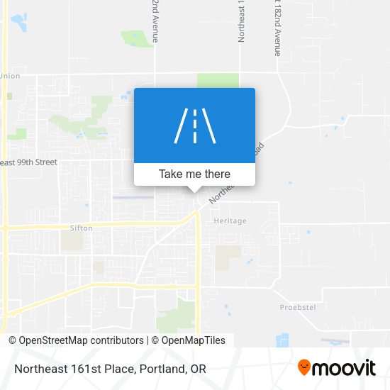 Northeast 161st Place map