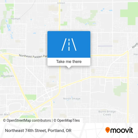 Northeast 74th Street map