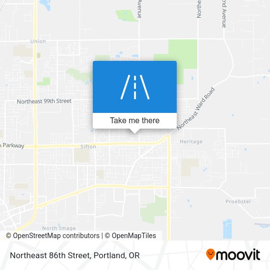 Northeast 86th Street map